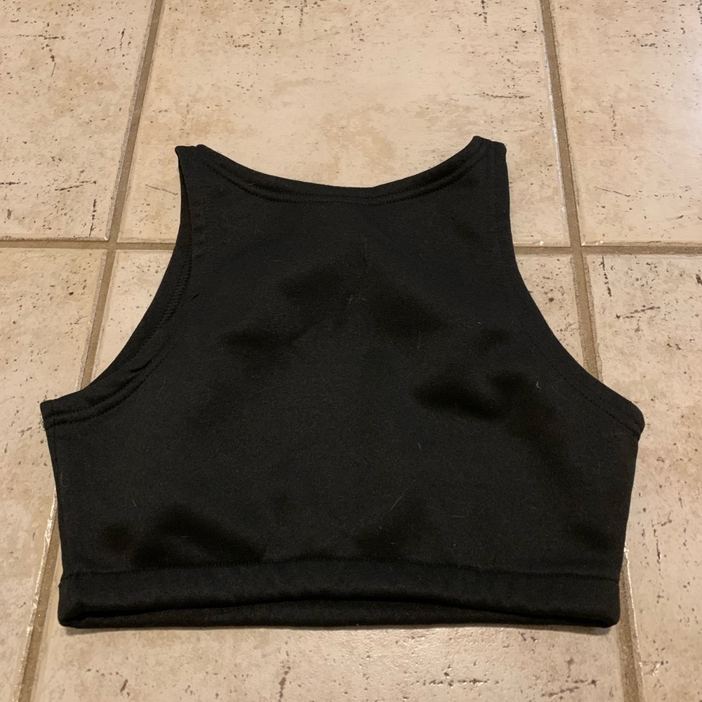 BUT GOD Crystal Rhinestone Crop Tank & Jogger Sweatpants Set - Black - Size S - Picture 12 of 15